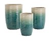 13 Inch Beige and Green Ombre Garden Pottery Planter