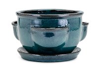 Deep Teal Strawberry Pot