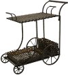 Brown and Black Mandalay Wine Cart