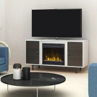 Modern Two-Tone Cherry and White TV Stand (54 Inch) - Ridgeville