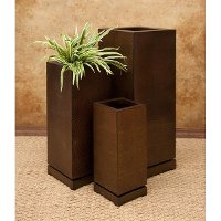 32 Inch Bronzed Metal Rectangular Planter-3