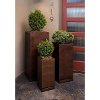 23 Inch Bronzed Metal Rectangular Planter-2
