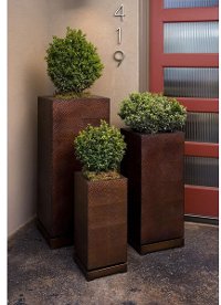 23 Inch Bronzed Metal Rectangular Planter-2