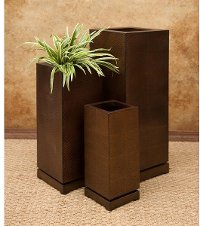 23 Inch Bronzed Metal Rectangular Planter-3