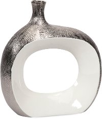 18 Inch Metallic Ceramic Vase