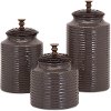 Clearance 9 Inch Gray Ceramic Lidded Canister