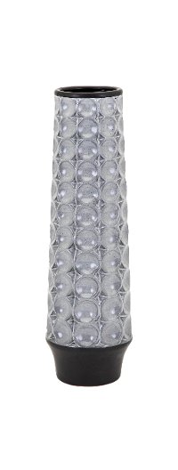 16 Inch Silver Ceramic Vase