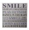 Smile Share Joy Metallic Canvas Wall Art-3