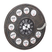 Rotary Phone Dial Metal Clock