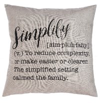 Gray Simplify Definition Throw Pillow
