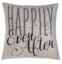 Gray Happily Ever After Throw Pillow