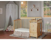 Natural 4-in-1 Convertible Crib & Changer - Jayden