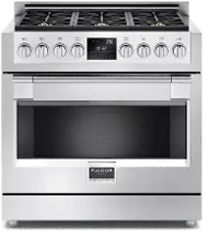 F6PDF366S1 Fulgor Milano 36 Inch Stainless Steel Dual Fuel Range