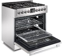 Fulgor Milano 36 Inch Stainless Steel Dual Fuel Range-2
