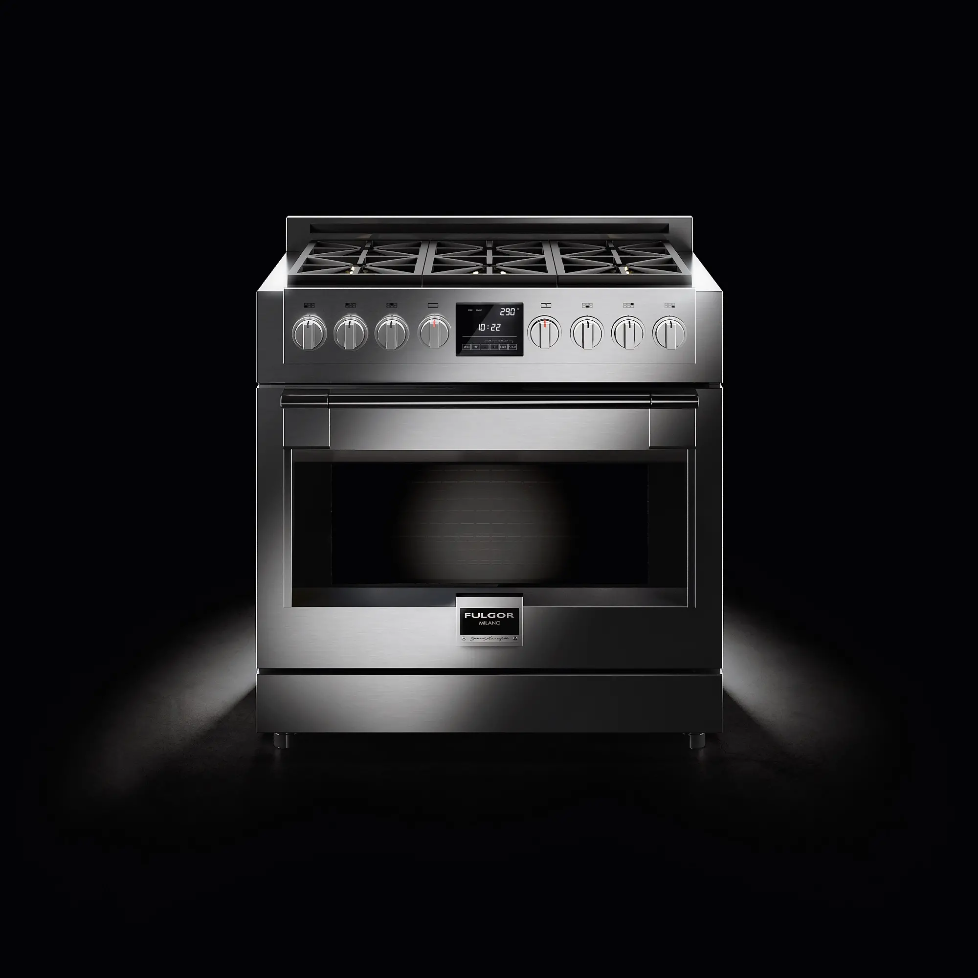 F6PDF366S1 Fulgor Milano 36 Inch Stainless Steel Dual Fuel Range-3