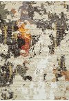 8 x 11 Large Contemporary Beige and Charcoal Area Rug - Evolution