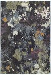 8 x 11 Large Contemporary Navy and Green Area Rug - Evolution