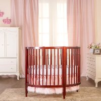 Espresso Posh Circular Crib - Sophia-2