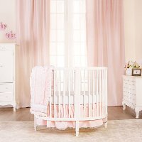 White Posh Circular Crib - Sophia