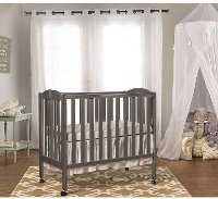 Steel Grey 3-in-1 Folding Portable Crib