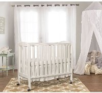 White 3-in-1 Folding Portable Crib