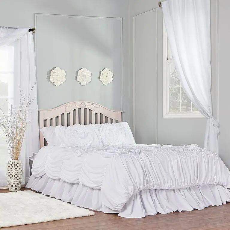 Blush Pink 5-in-1 Convertible Crib - Charlotte-4