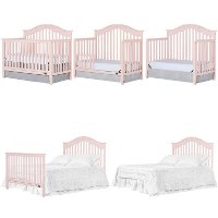 Blush Pink 5-in-1 Convertible Crib - Charlotte-5