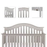 Storm Grey Pearl 5-in-1 Convertible Crib - Charlotte-3