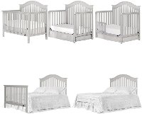Storm Grey Pearl 5-in-1 Convertible Crib - Charlotte-5