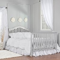 Storm Grey Pearl 5-in-1 Convertible Crib - Charlotte-6