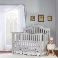 Storm Grey Pearl 5-in-1 Convertible Crib - Charlotte-8