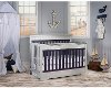 Navy/ Platinum 5-in-1 Convertible Crib - Chesapeake