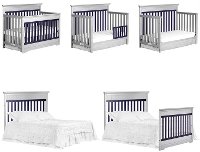 Navy/ Platinum 5-in-1 Convertible Crib - Chesapeake-3