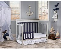 Navy/ Platinum 5-in-1 Convertible Crib - Chesapeake-8