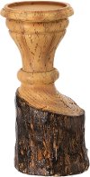 Clearance Resin Wood-Look Tree Trunk Candle Holder