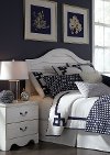 White Casual Classic Full/Queen Headboard - Taylor