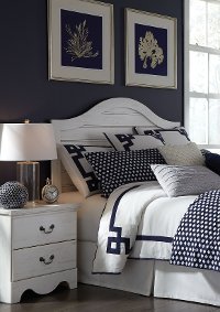 White Casual Classic Full/Queen Headboard - Taylor