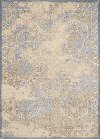 5 x 7 Medium Neutral Beige and Soft Blue Rug - Dais