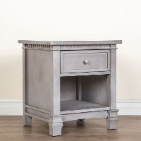 Storm Grey 1-Drawer Nightstand - Santa Fe -2