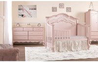 Blush Pink 5 in-1 Convertible Crib - Aurora