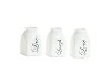 Clearance Assorted 6 Inch Live Love Laugh White Ceramic Milk Bottle