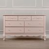 Blush Pink 7-Drawer Double Dresser - Aurora