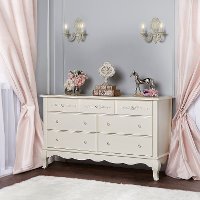 Ivory Lace 7-Drawer Double Dresser - Aurora