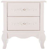 Ivory Lace 2-Drawer Nightstand - Aurora