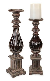 18 Inch Poly Stone Candle Holder