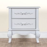 Grey Pearl 2-Drawer Nightstand - Aurora