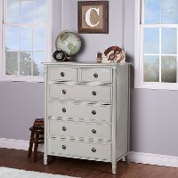 839-LG French Linen 6-Drawer Chest - Julienne
