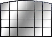 Large Framed Metal Arched Top Mirror