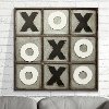 Distressed Metallic Tic Tac Toe Wall Decor-2