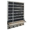 Wood Chalkboard with Shelf and 5 Hangers-2